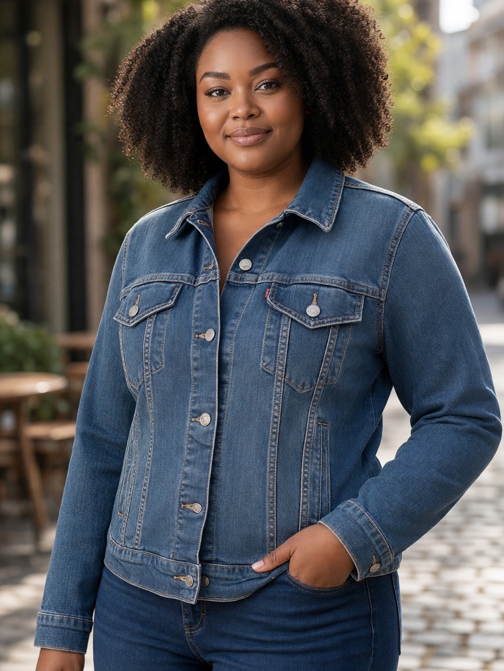 Levi's Classic Blue Denim Trucker Jacket - Women's Jean Jacket